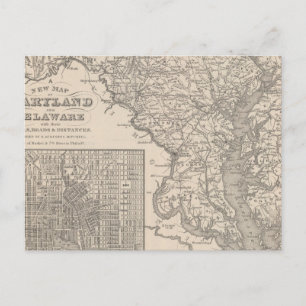 Cartão Postal Maryland e Delaware
