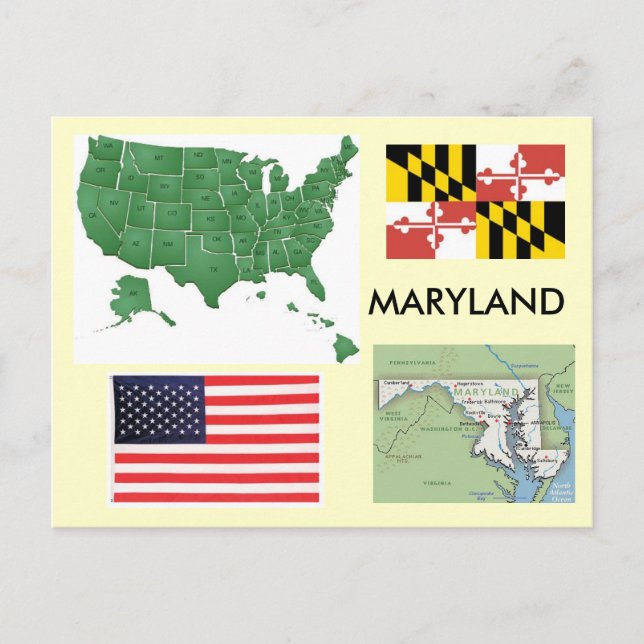 Cartão Postal Maryland, EUA (Frente)