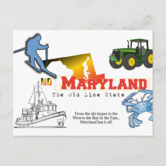 Cartão Postal Maryland - O Estado da Velha Linha