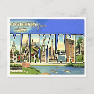 Cartão Postal Maryland Saudações Dos Estados Unidos