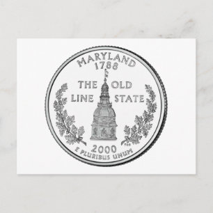 Cartão Postal Maryland State Quarter