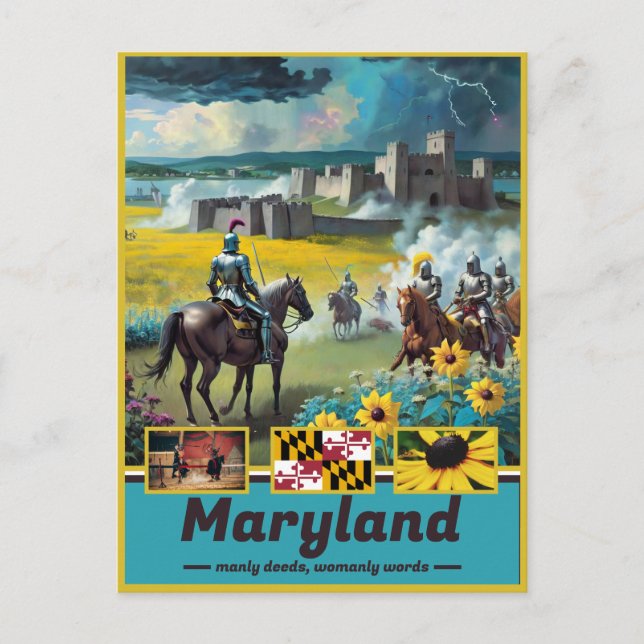 Cartão Postal Maryland Surrealismo histórico (Frente)