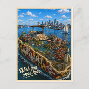 Cartão Postal Maryland   Wish You Were Here   Série Estado
