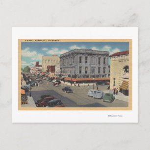 Cartão Postal Marysville, Cidade da Califórnia, Vista da rua D