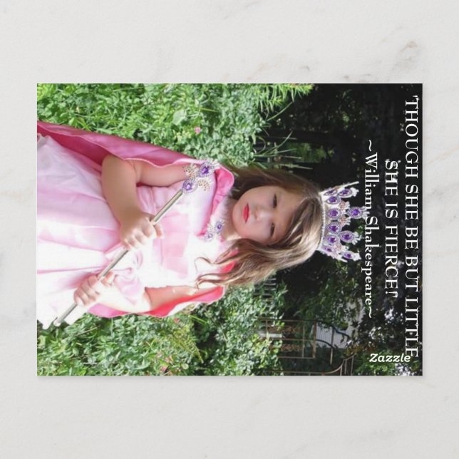 Cartão Postal Mas ela é pequena, ela é feroz! (Verso)