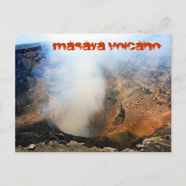 Cartão Postal Masaya Volcano, Nicarágua, C.A. (Frente)