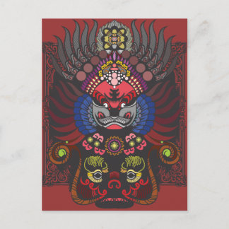 Cartão Postal Máscara chinesa