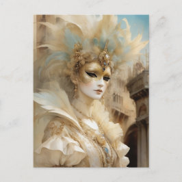 Cartão Postal Máscara de Carnaval de Veneza