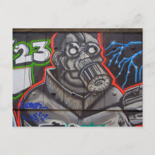 Cartão Postal Máscara de gás