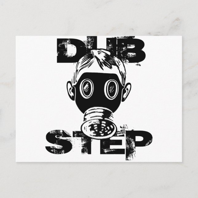 Cartão Postal Máscara de gás Dubstep (Frente)