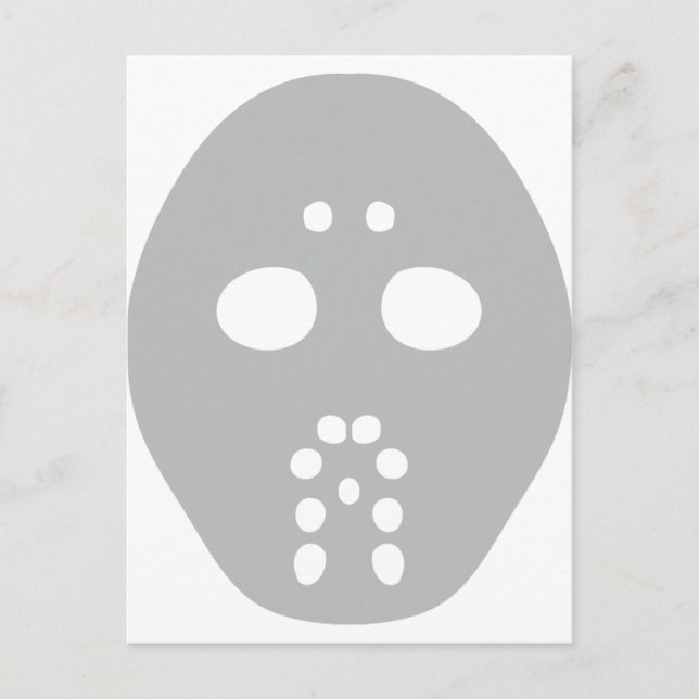 Cartão Postal máscara de hóquei (Frente)