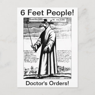 Cartão Postal Máscara de Peste Médica