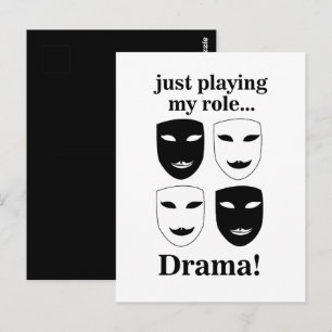 Cartão Postal Máscara de Teatro Teatro Drama Ator de Teatro