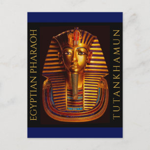 Cartão Postal Máscara Dourada do Rei Egípcio Tutankhamun