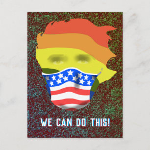 Cartão Postal MÁSCARA QUARANTINA FACE COVID 19 por Slipperywindo