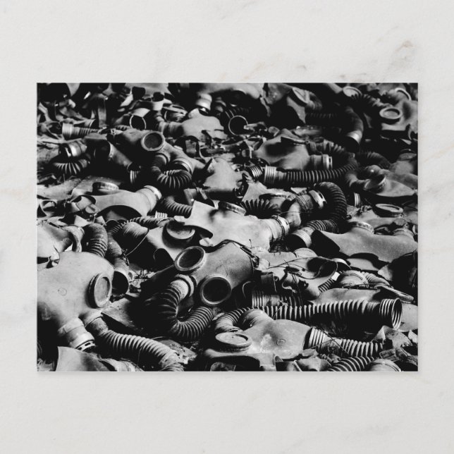 Cartão Postal Máscaras de gás (Frente)