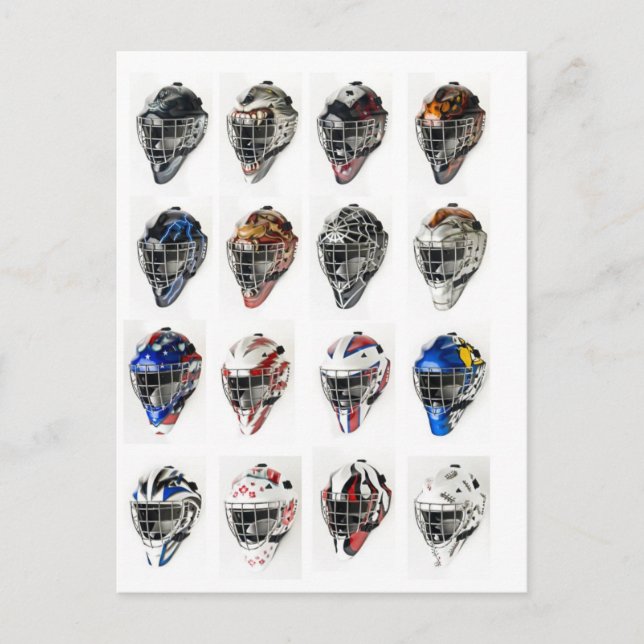 Cartão Postal Máscaras de Hóquei (Frente)