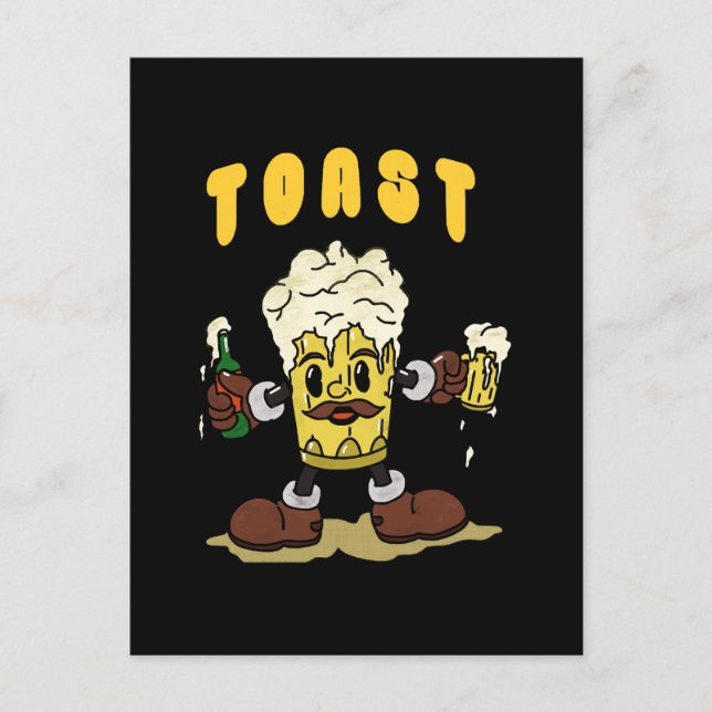 Cartão Postal Mascote da Torrada de Cerveja (Frente)