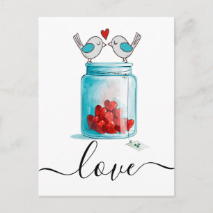 Cartão Postal Mason Jar of Love