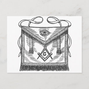 Cartão Postal Masonic Apron