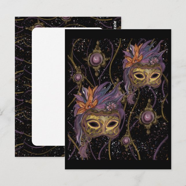 CARTÃO POSTAL MASQUERADE VENEZA  ARTE      (Frente/Verso)
