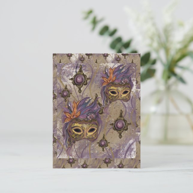 CARTÃO POSTAL MASQUERADE VENICE  ARTE      (Em pé/Frente)