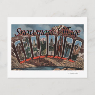 Cartão Postal Massa de neve, Colorado - Cenas com letras grandes