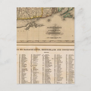 Cartão Postal Massa, Rhode Island, Connecticut
