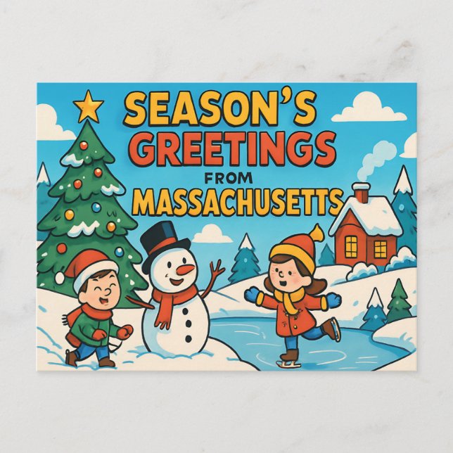 Cartão postal MASSACHUSETTS (Frente)