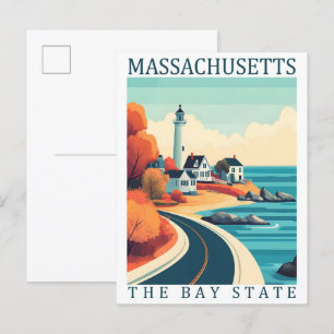 Cartão Postal Massachusetts define o Bay State USA Viagem Place