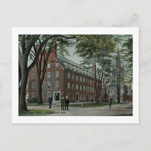 Cartão Postal Massachusetts Hall, Cambridge Vintage