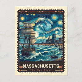 Cartão Postal Massachusetts | Inspirado por Vincent Van Gogh