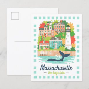 Cartão Postal Massachusetts, o Viagem de Verão dos EUA
