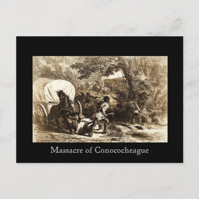 Cartão Postal Massacre de Conococheague (Frente)