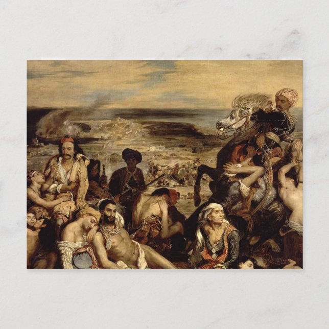 Cartão Postal Massacre em Chios (Frente)