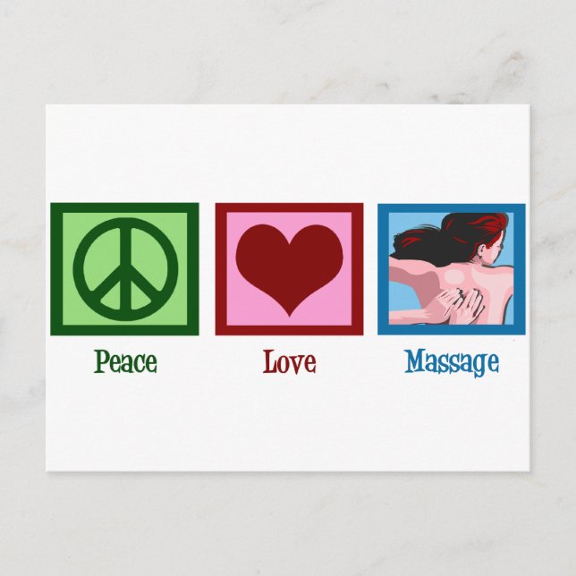 Cartão Postal Massagem de Paz e Amor (Frente)