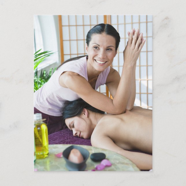 Cartão Postal Massagem no spa 2 (Frente)