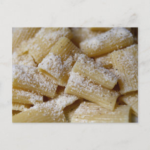 Cartão Postal Massas alimentícias com queijo parmesão
