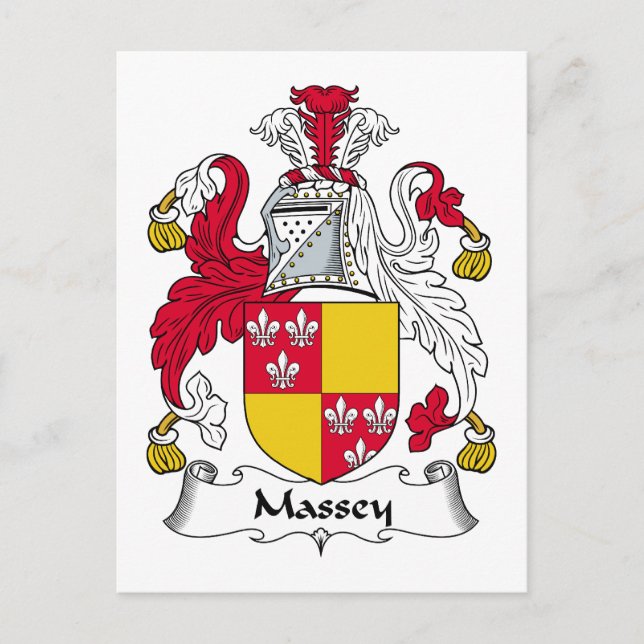 Cartão Postal Massey Family Crest (Frente)