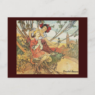 Cartão Postal Masson de chocolat do alfônio mucha