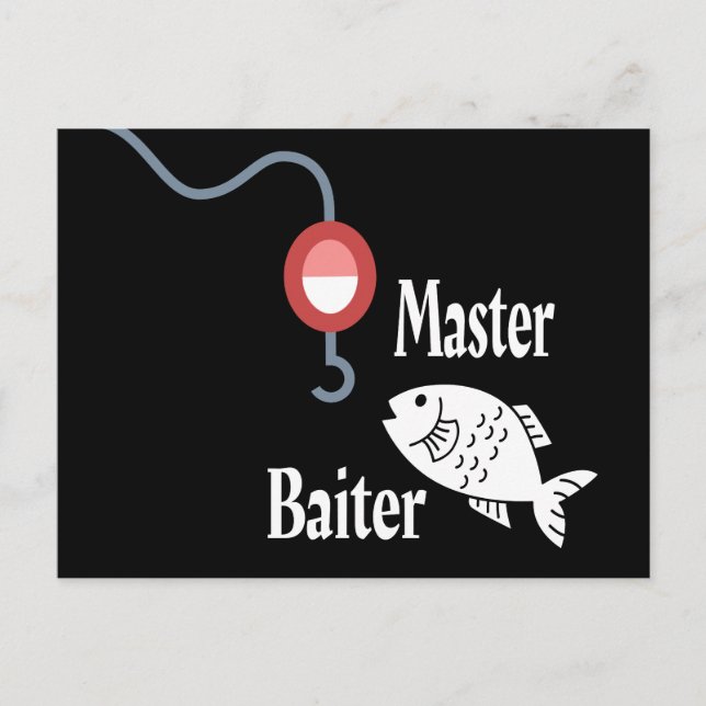 Cartão Postal Master Baiter Fisheries Funny (Frente)