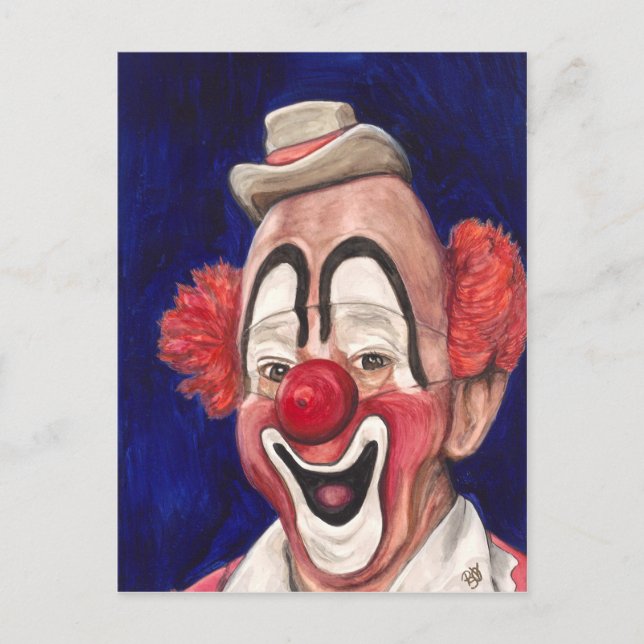 Cartão Postal Master Clown Lou Jacobs (Frente)