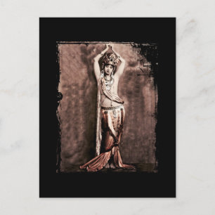 Cartão Postal Mata Hari Belly Dancer Costume