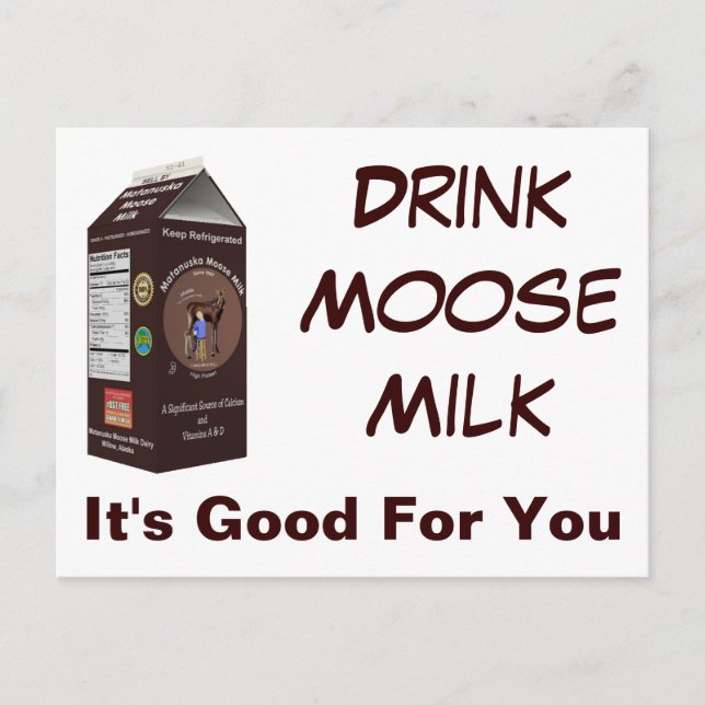 Cartão Postal Matanuska Moose Milk (Frente)