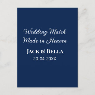 Cartão Postal Match de casamento feito no paraíso favorece o azu