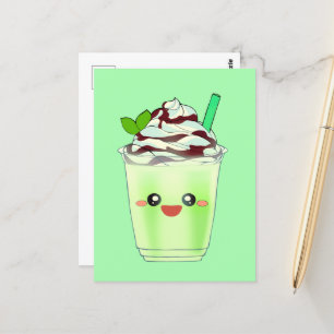 Cartão Postal Matcha Green Tea Blending Drink
