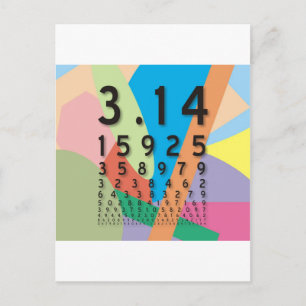 Cartão Postal Matemática: a colorida constante matemática de P