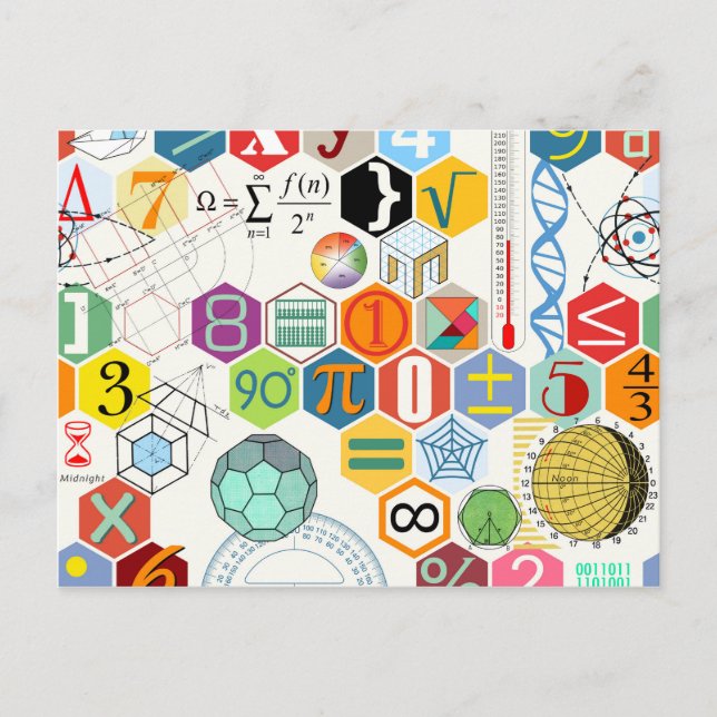 Cartão Postal Matemática (branca) (Frente)