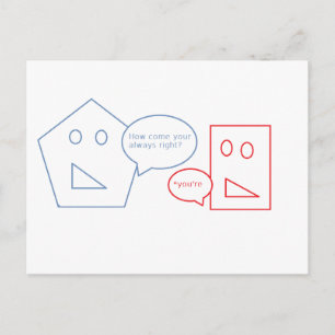 Cartão Postal Matemática e Arma Inglês