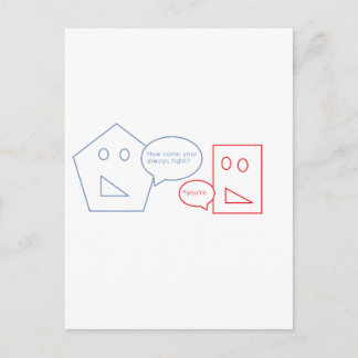 Cartão Postal Matemática e Arma Inglês